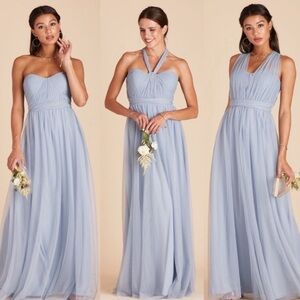 Birdy Grey ‘CHRISTINA’ CONVERTIBLE DRESS TULLE DUSTY BLUE NEW NWT Bridesmaid L